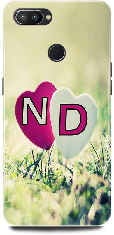 JUGGA Back Cover for Realme 2 Pro, N LOVES D NAME,N NAME, D LETTER, ALPHABET,N LOVE D NAME  (Green, Hard Case, Pack of: 1)