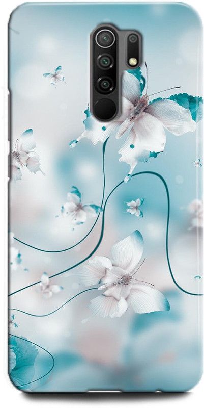 INDICRAFT Back Cover for Redmi 9 Prime BUTTERFLY, BEAUTIFUL BUTTERFLIES  (Multicolor, Hard Case, Pack of: 1)