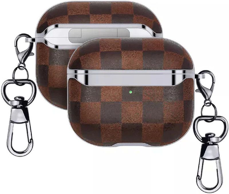 JS COLLECTION Leather Press and Release Headphone Pouch  (Brown)