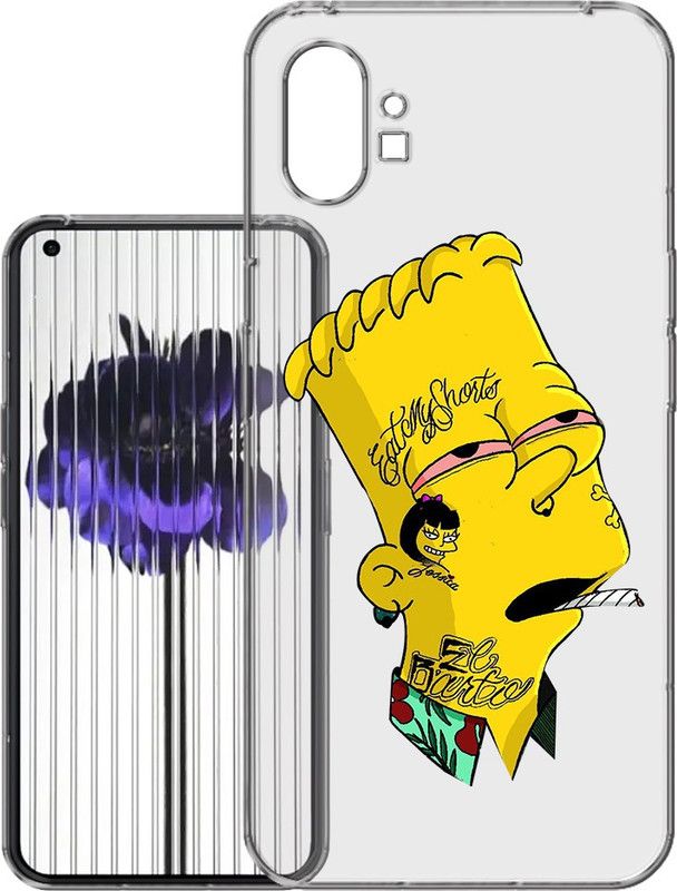 HANIRY Back Cover for Nothing Phone 1, A063 back cover, SIMPSON HIP HOP LOOK, Designer, PNG_7  (Multicolor, Flexible, Silicon, Pack of: 1)