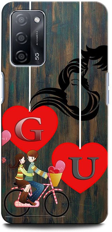 ORBIQE Back Cover for OPPO A53s 5G GU, G LOVE U, U LOVE G, G LETTER, U LETTER, GU NAME  (Multicolor, Hard Case)