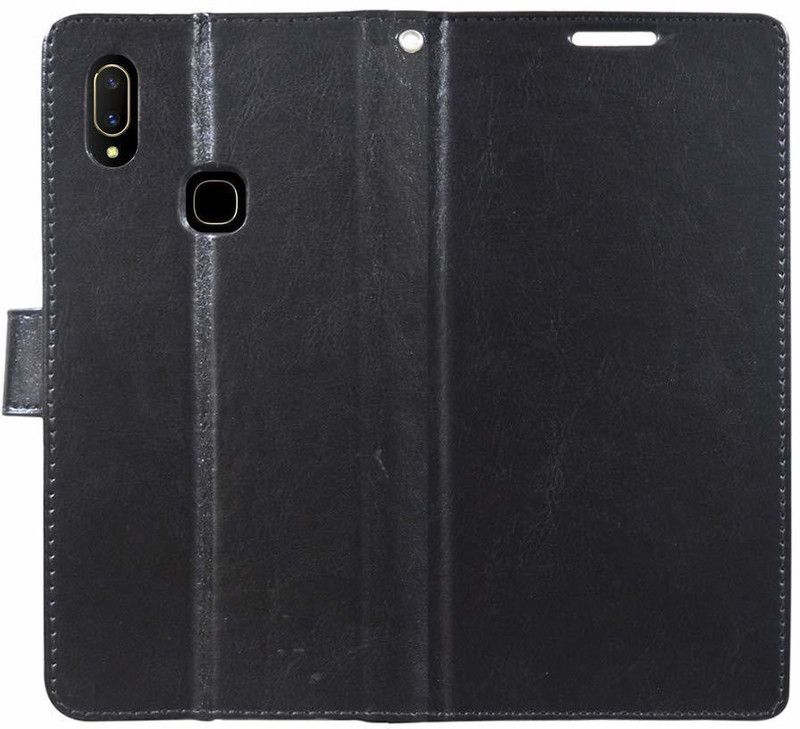 COVERBLACK Flip Cover for Motorola Moto E6s  (Black, Grip Case, Pack of: 1)