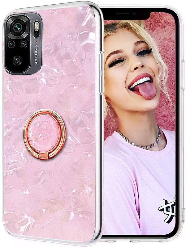 KC Back Cover for Redmi Note 10S  (Pink, Shock Proof, Silicon, Pack of: 1)