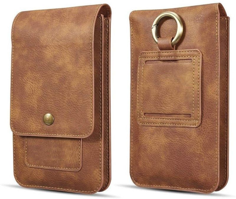 Elica Pouch for vivo Z3x  (Brown, Holster, Pack of: 1)