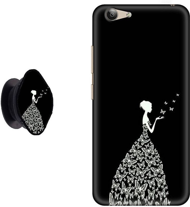 My Swag Back Cover for Vivo V5 Plus (Multicolor, Cases with Holder)  (White, Black, Cases with Holder, Pack of: 1)