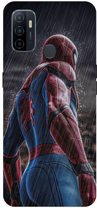 URCHIN Back Cover for Oppo A53 Spiderman, Spiderman logo, Marval, superhero, Comic  (Multicolor, Shock Proof)
