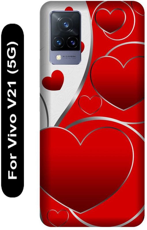 SSMORYA Back Cover for Vivo V21 5G, Red Valentine Printed  (Multicolor, Hard Case, Pack of: 1)