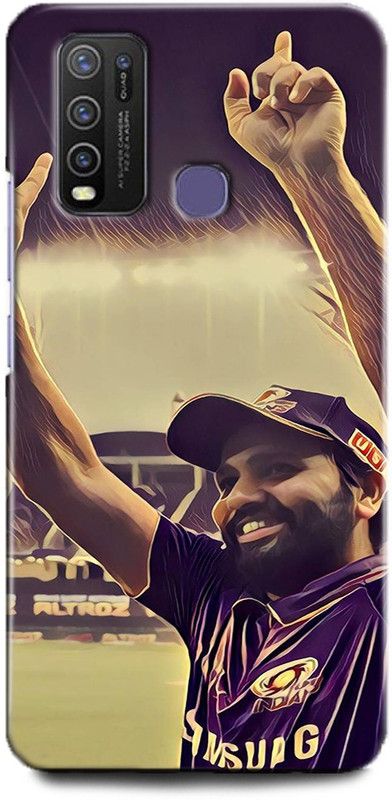 Afterglow Back Cover for Vivo Y50 rohit sharma, bcci,cricketer, indian khiladi, ipl, mi, t20  (Multicolor, Dual Protection, Pack of: 1)