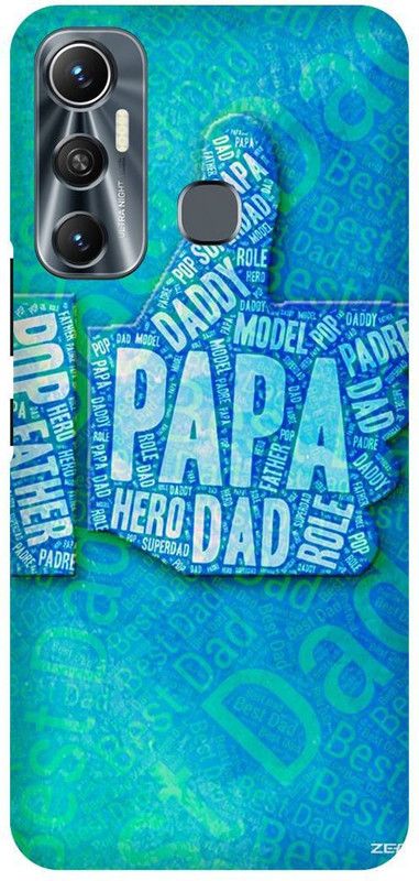 FIKORA Back Cover for Infinix Hot 11, X662, MOM, DAD, MOTHER, FATHER, LOVE  (Blue, Hard Case, Pack of: 1)