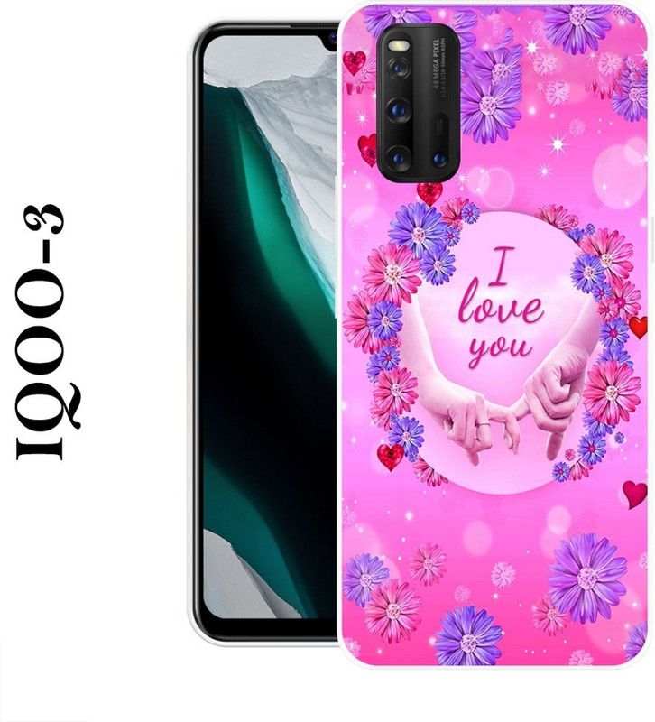 REALKING Back Cover for IQOO 3  (Pink, Silicon)