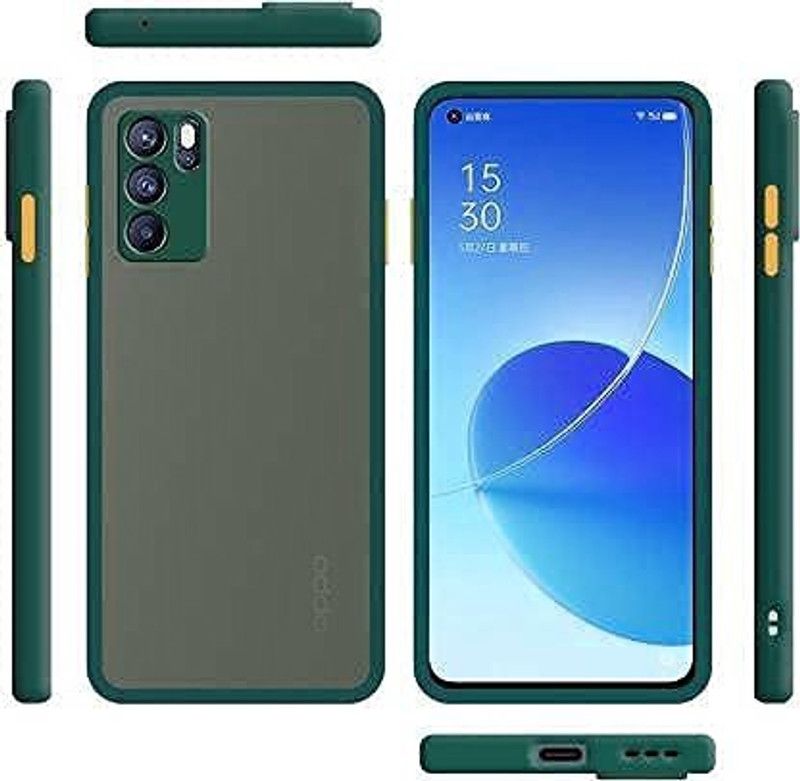 ASMANTIC Back Cover for Oppo Reno 6 Pro  (Green, Pack of: 1)