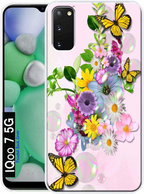 KENTAROELENE Back Cover for IQOO 7 5G, Iqoo 7  (Multicolor, Dual Protection, Silicon, Pack of: 1)