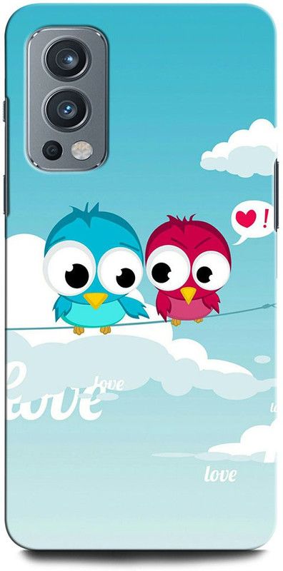 ORBIQE Back Cover for OnePlus Nord 2 5G LOVE BIRDS, CUTE, LOVE, FUNNY, HEART, HAPPY  (Multicolor, Hard Case, Pack of: 1)