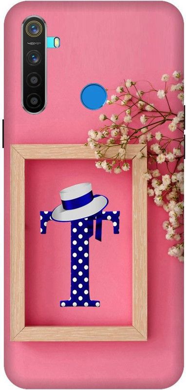 SSMORYA Back Cover for Realme Narzo 10, T letter, Pink Multicolour Printed Back Cover  (Multicolor, Shock Proof, Pack of: 1)