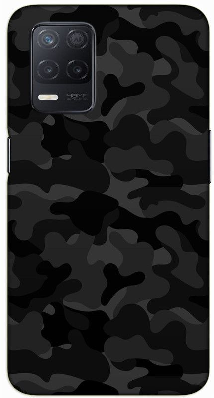 iprinto Back Cover for Realme 8 5G, Realme 8s 5G Army Back Cover  (Black, Hard Case)