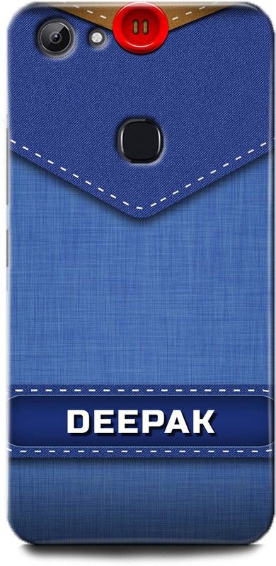 WallCraft Back Cover for Vivo Y83, Vivo 1802 DEEPAK NAME, D LETTER, BLUE, JEANS, ALPHABET, DESIGN  (Multicolor, Dual Protection, Pack of: 1)