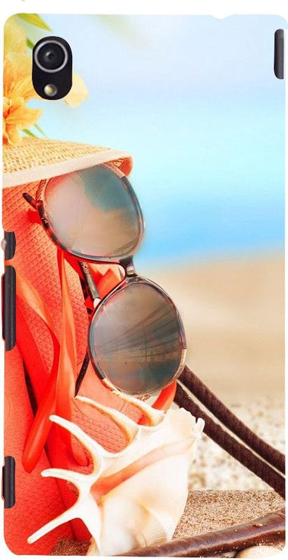 Snapdilla Back Cover for Sony Xperia M4 Aqua, Sony Xperia M4 Aqua Dual XperiaM4 Summer Beach Vacation Flip Flops Sand Sunglasses Holidaying Designer Case 3D D1625  (Multicolor, Pack of: 1)