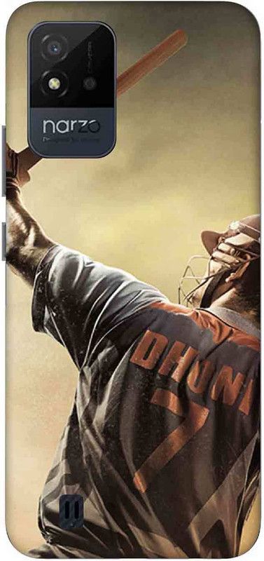 NDCOM Back Cover for Realme Narzo 50i MS Dhoni Printed  (Multicolor, Hard Case, Pack of: 1)