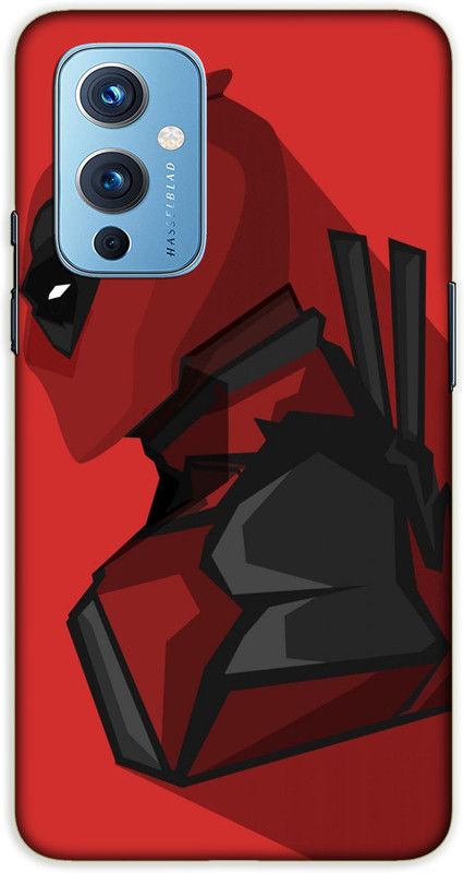 iprinto Back Cover for OnePlus 9 deadpool Back Cover  (Red, Hard Case, Pack of: 1)