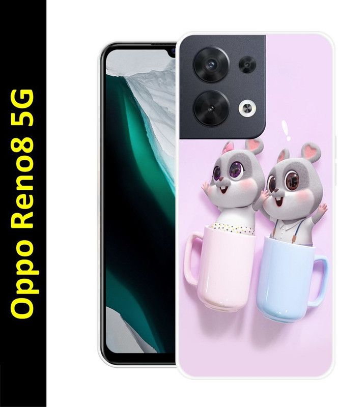 Namaste Back Cover for Oppo Reno8 5G  (Purple, Silicon, Pack of: 1)