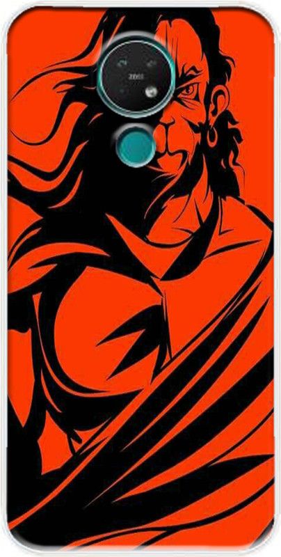 PictoWorld Back Cover for Nokia 6.2  (Black, Orange, Grip Case, Silicon, Pack of: 1)