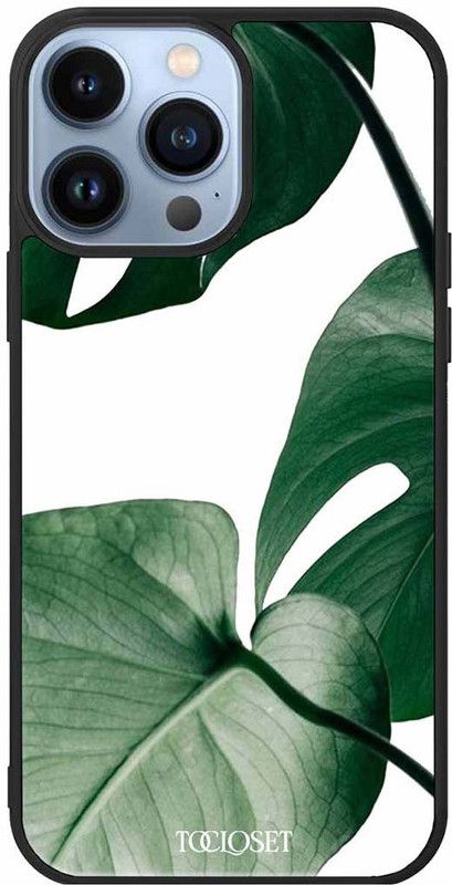ToCloset Back Cover for Apple iPhone 13 Pro, Monstera Designer Case Cover  (Green, Shock Proof)