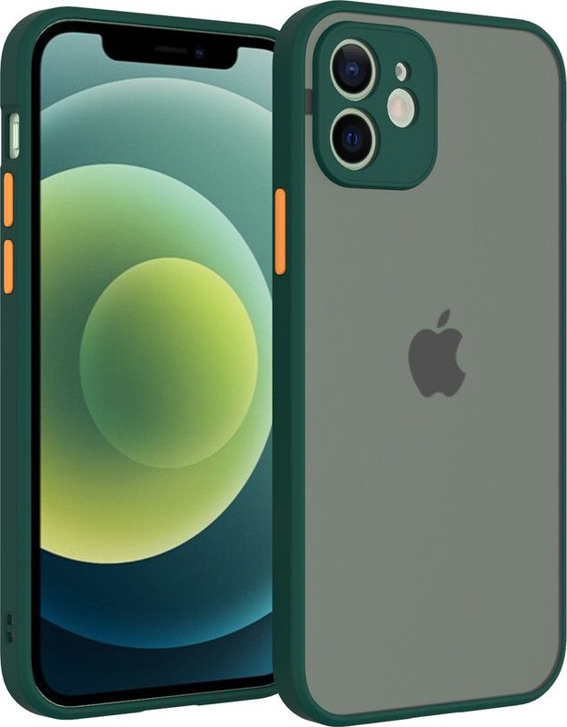 ss creation Back Cover for Apple Iphone 12  (Green, Camera Bump Protector, Pack of: 1)