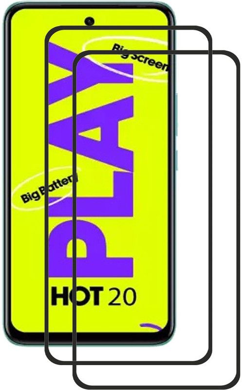 INFINITYWORLD Edge To Edge Tempered Glass for Infinix HOT 20 Play  (Pack of 2)