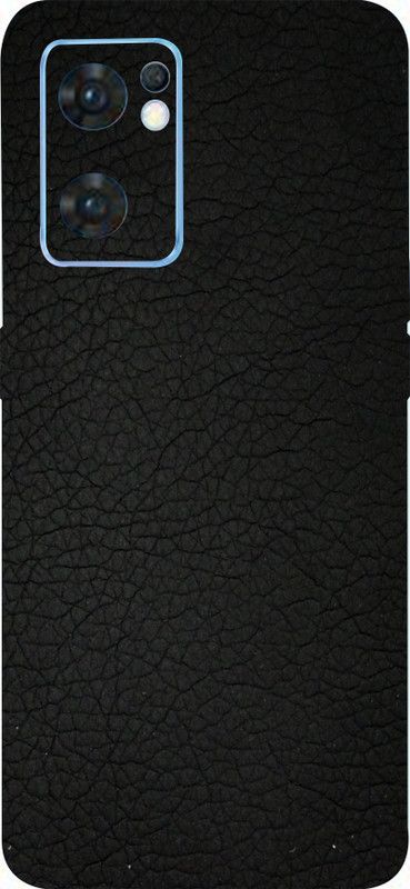 BUGGU Oppo Reno7 5G Mobile Skin  (Ultra Super Black Leather Skin With High Mattte Finish.)