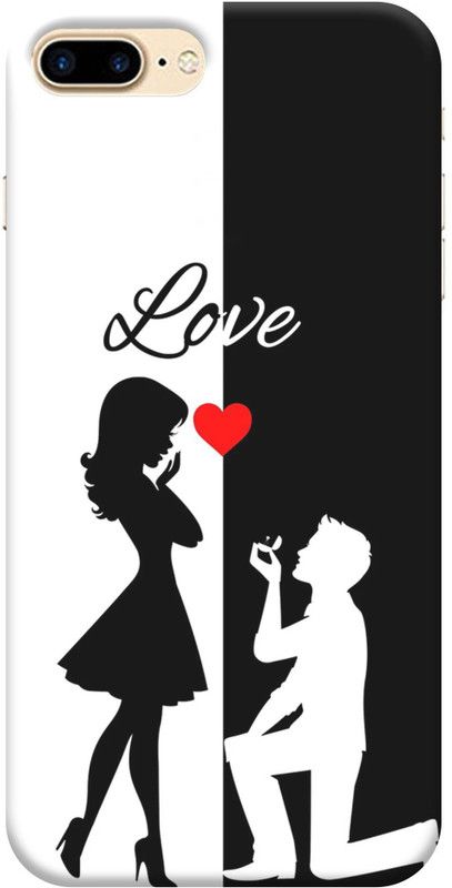 NDCOM Back Cover for Apple iPhone 7 Plus  (Black, White, Hard Case, Pack of: 1)