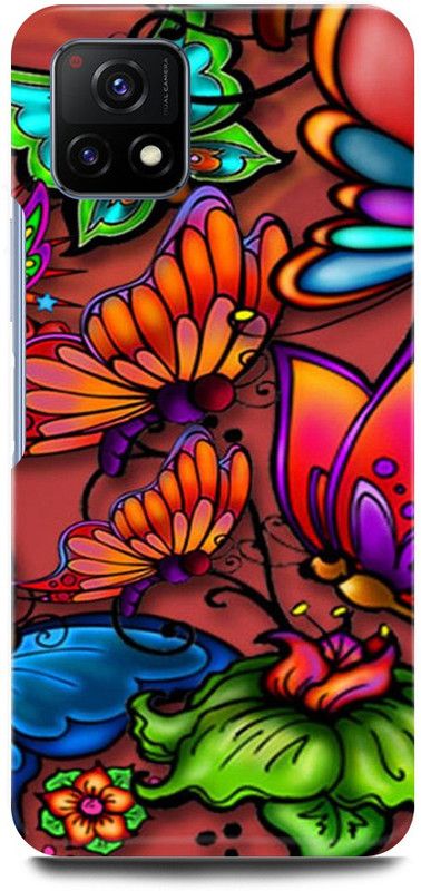 play fast Back Cover for Vivo Y72 5G, V2060 BUTTERFLY, COLORFULL, BUTTERFLY  (Multicolor, Hard Case, Pack of: 1)