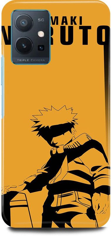 play fast Back Cover for Vivo T1 5G, V2141 NARUTO, SHIPUDDEN, UZUMAKI, NARUHINA, NEON  (Yellow, Hard Case, Pack of: 1)