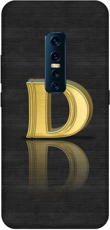 SSMORYA Back Cover for Vivo V17 Pro/Vivo 1909 D Alphabet Printed Back Cover  (Multicolor, Waterproof, Pack of: 1)