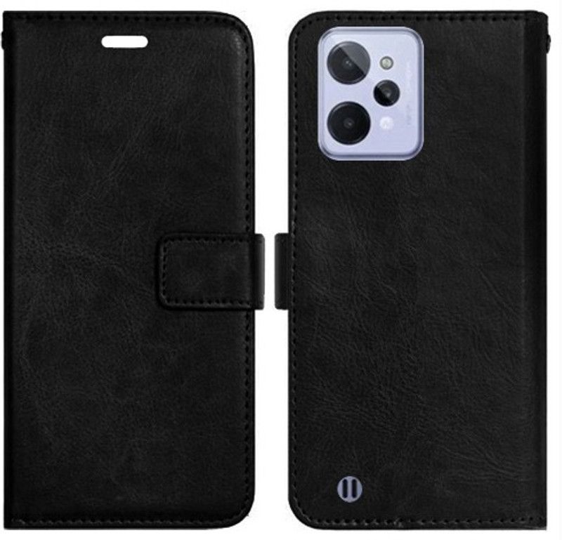 Realgo Flip Cover for Realme C31  (Black)