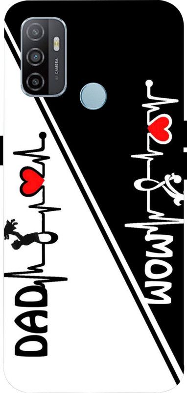 LIKELOOK Back Cover for Oppo A53 2020, Oppo A33 2020, (Mom Dad, Love Mom Dad)  (Multicolor, Shock Proof, Pack of: 1)