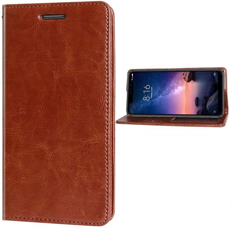 realtech Flip Cover for Lenovo K6 Note  (Brown, Dual Protection, Pack of: 1)