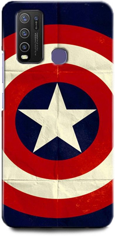 WallCraft Back Cover for Vivo Y30, Vivo 1938 CAPTAIN AMERICA, AVENGER, SHIELD, COMICS, MARVEL, SUPEHERO  (Multicolor, Dual Protection, Pack of: 1)
