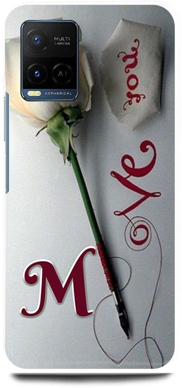 play fast Back Cover for Vivo Y21E M, NAME, LETTER, ALPHABET, LOVE  (Silver, Hard Case, Pack of: 1)