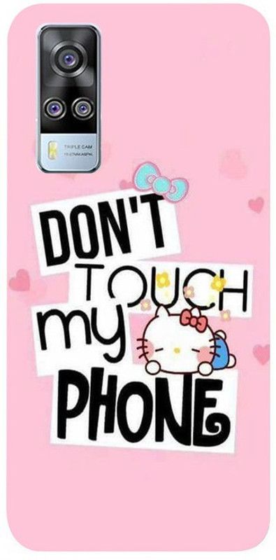 Golden Mask Back Cover for Vivo Y51A Hello Kitty With Don’t Touch My Phone  (Multicolor, Waterproof, Silicon, Pack of: 1)