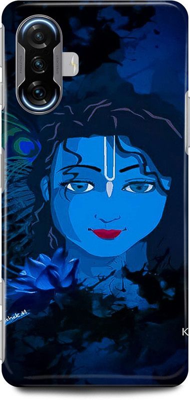 play fast Back Cover for POCO F3 GT KRISHNA, KANHAIYA, BLUE, KANHA  (Blue, Hard Case, Pack of: 1)