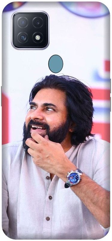 VS PRINT LINK Back Cover for OPPO A15 , CPH2185 ,pawan kalyan Southindian Superstar ,Printed  (White, Hard Case, Pack of: 1)