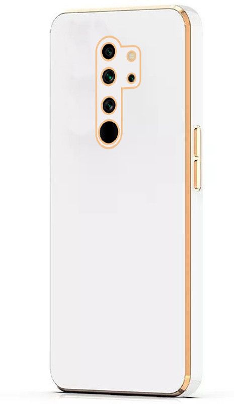 Meephone Back Cover for Redmi Note 8 Pro  (White, Gold, 3D Case, Silicon, Pack of: 1)