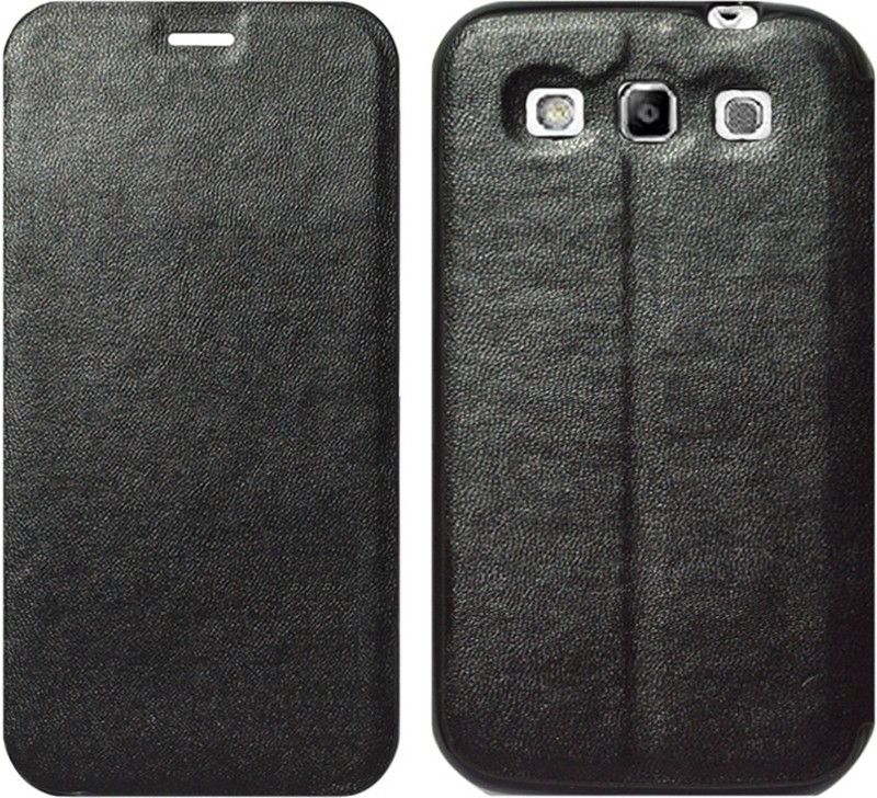 Coverage Flip Cover for Samsung Galaxy Quattro GT  (Black, Pack of: 1)