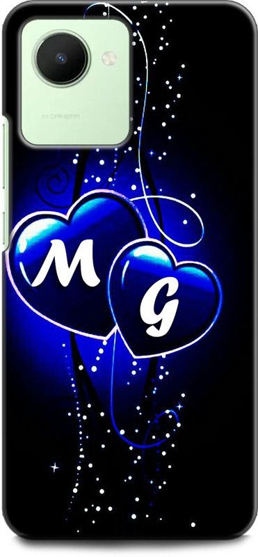 WallCraft Back Cover for Realme C30s, RMX3690 M G, G LOVES M, NAME, ALPHABET, MG LOVE, HART, BLUE  (Multicolor, Dual Protection, Pack of: 1)