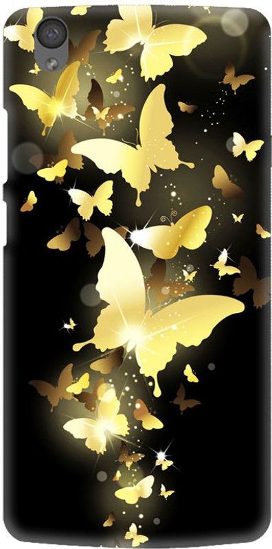 Crafto Rama Back Cover for OnePlus X(ONE E1003, E1001, E1005),Butterflies, Yellow, Colourful Butterfly, PRINTED, BACK COVER  (Multicolor, Hard Case, Pack of: 1)