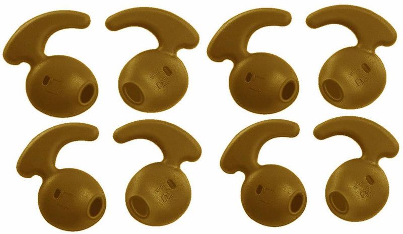 YTM New earbuds gold earbuds for u earbuds Silicone replacement In The Ear Headphone Cushion  (Pack of 8, Brown)