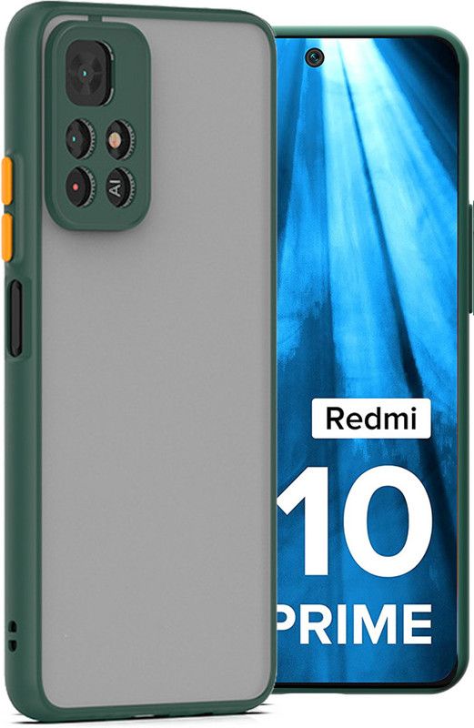 Lilliput Back Cover for Mi Redmi 10 Prime  (Green, Matte Finish)
