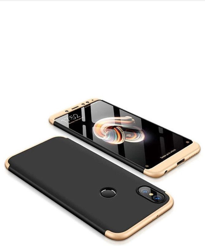 mhub Back Cover for Mi Redmi Note 5 Pro  (Gold, Dual Protection)