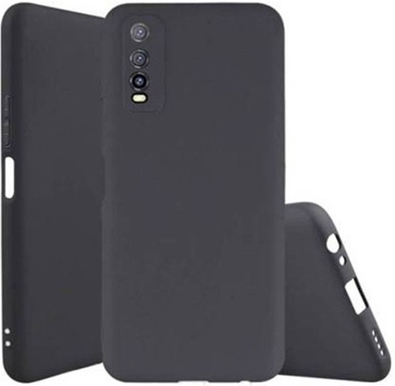 Stunny Back Cover for Vivo Y20G  (Black, Grip Case, Pack of: 1)