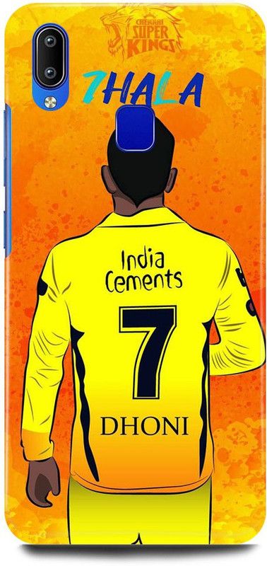 JUGGA Back Cover for Vivo Y95, 1807, MAHENDRA, SINGH, DHONI, MS, DHONI, CSK, PLAYER  (Yellow, Hard Case)